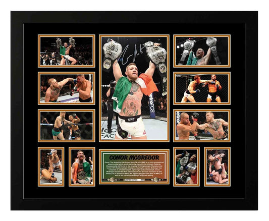 CONOR MCGREGOR UFC CHAMPION UFC Limited Edition Photo Memorabilia Wooden Frame