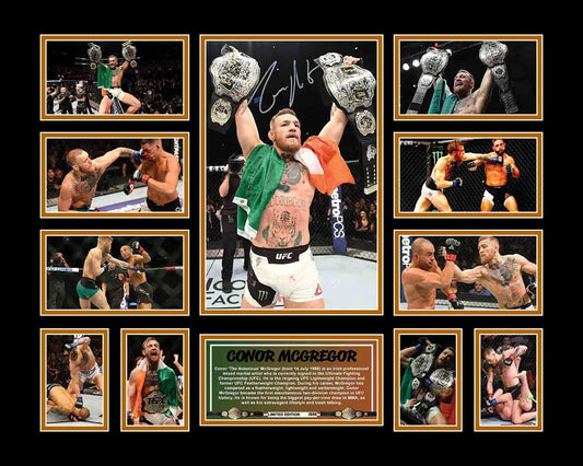 CONOR MCGREGOR UFC CHAMPION UFC Limited Edition Photo Memorabilia Wooden Frame