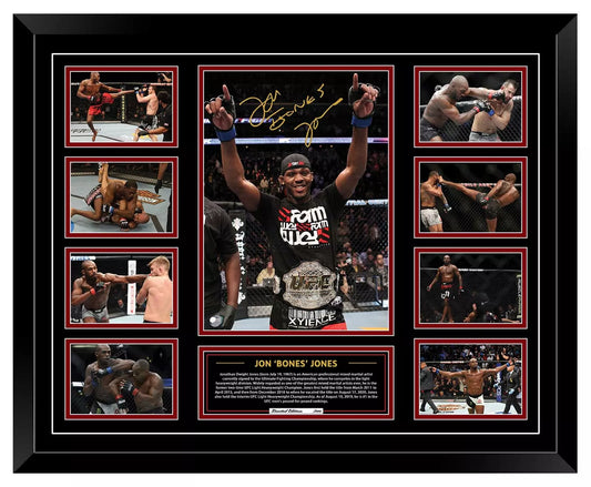 JON BONES JONES JON JONES UFC 246 2020 COMEBACK UFC Limited Edition Photo Memorabilia Wooden Frame