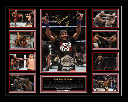 JON BONES JONES JON JONES UFC 246 2020 COMEBACK UFC Limited Edition Photo Memorabilia Wooden Frame
