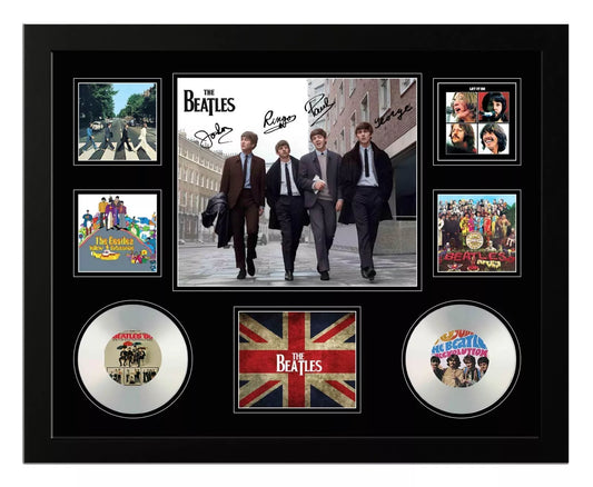 THE BEATLES Signed Limited Edition Photo Memorabilia Wooden Frame