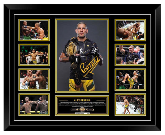 ALEX PEREIRA POATAN UFC 246 2020 COMEBACK UFC Limited Edition Photo Memorabilia Wooden Frame