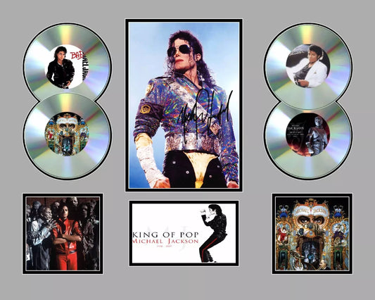 MICHAEL JACKSON Signed Limited Edition Photo Memorabilia Wooden Frame