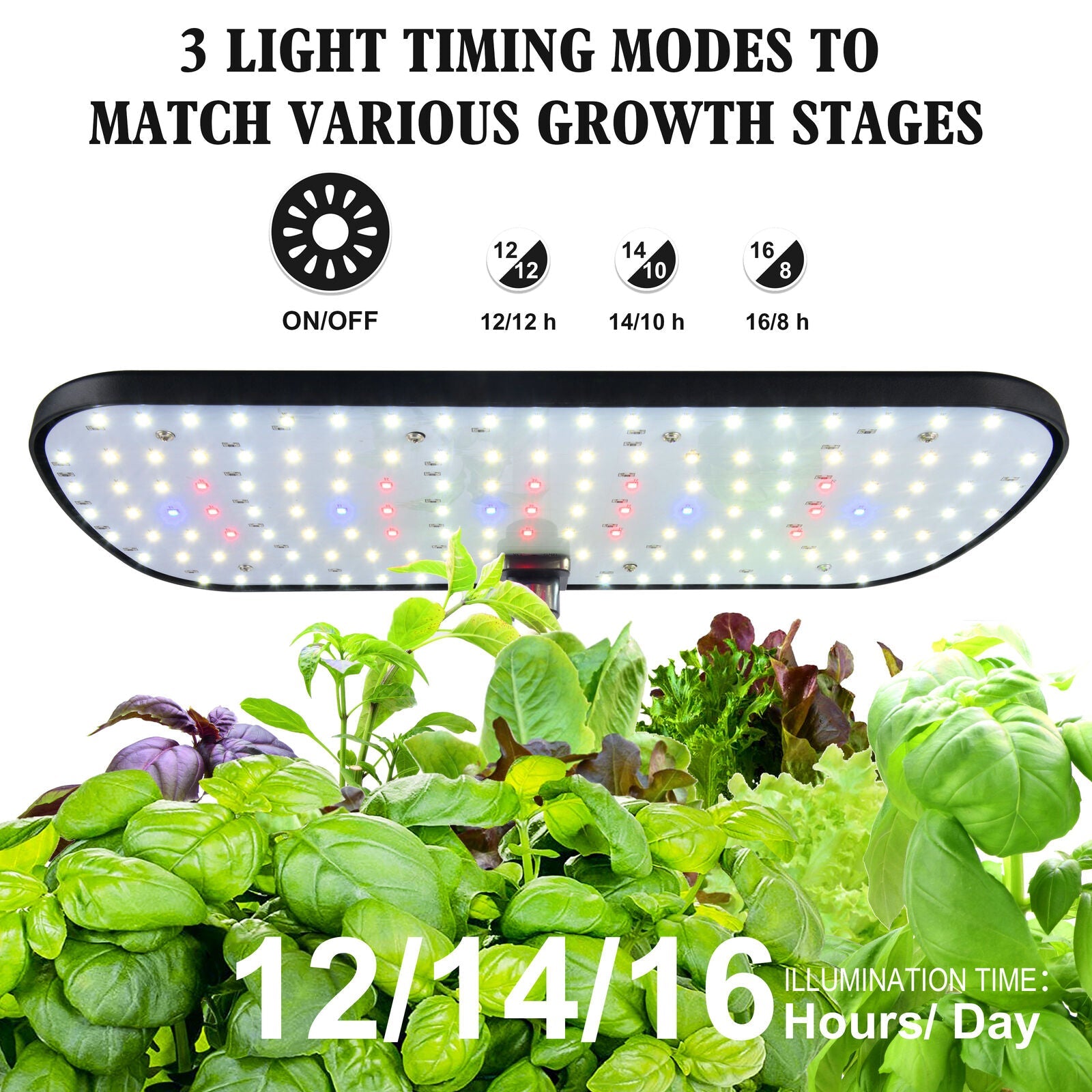 Hydroponics Plant Growing System 12 Pods Indoor Herb Garden Kit Led Grow Light Automatic Germination Kit Garden Planter 4L - Homeware Discounts