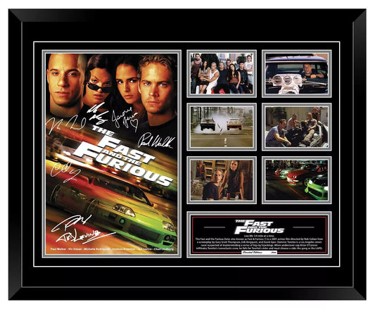 THE FAST AND THE FURIOUS PAUL WALKER Signed Limited Edition Photo Memorabilia Wooden Frame