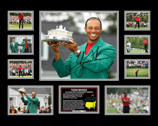 TIGER WOODS 2019 US MASTERS WINNER Limited Edition Photo Memorabilia Wooden Frame