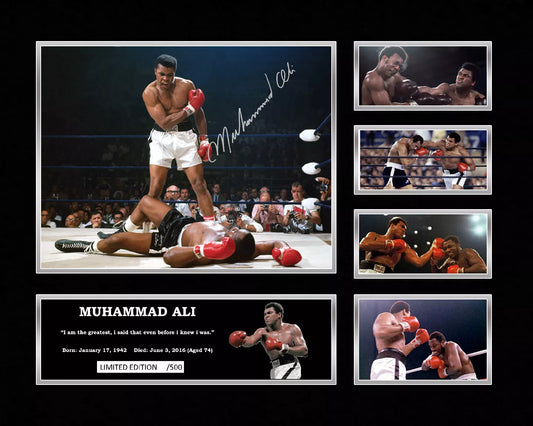 MUHAMMAD ALI RIP Limited Edition Photo Memorabilia Wooden Frame