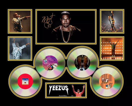 KANYE WEST GRADUATION YEEZUS Signed Limited Edition Photo Memorabilia Wooden Frame