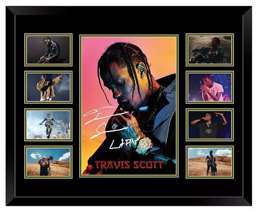 TRAVIS SCOTT 2018 ASTROWORLD Signed Limited Edition Photo Memorabilia Wooden Frame
