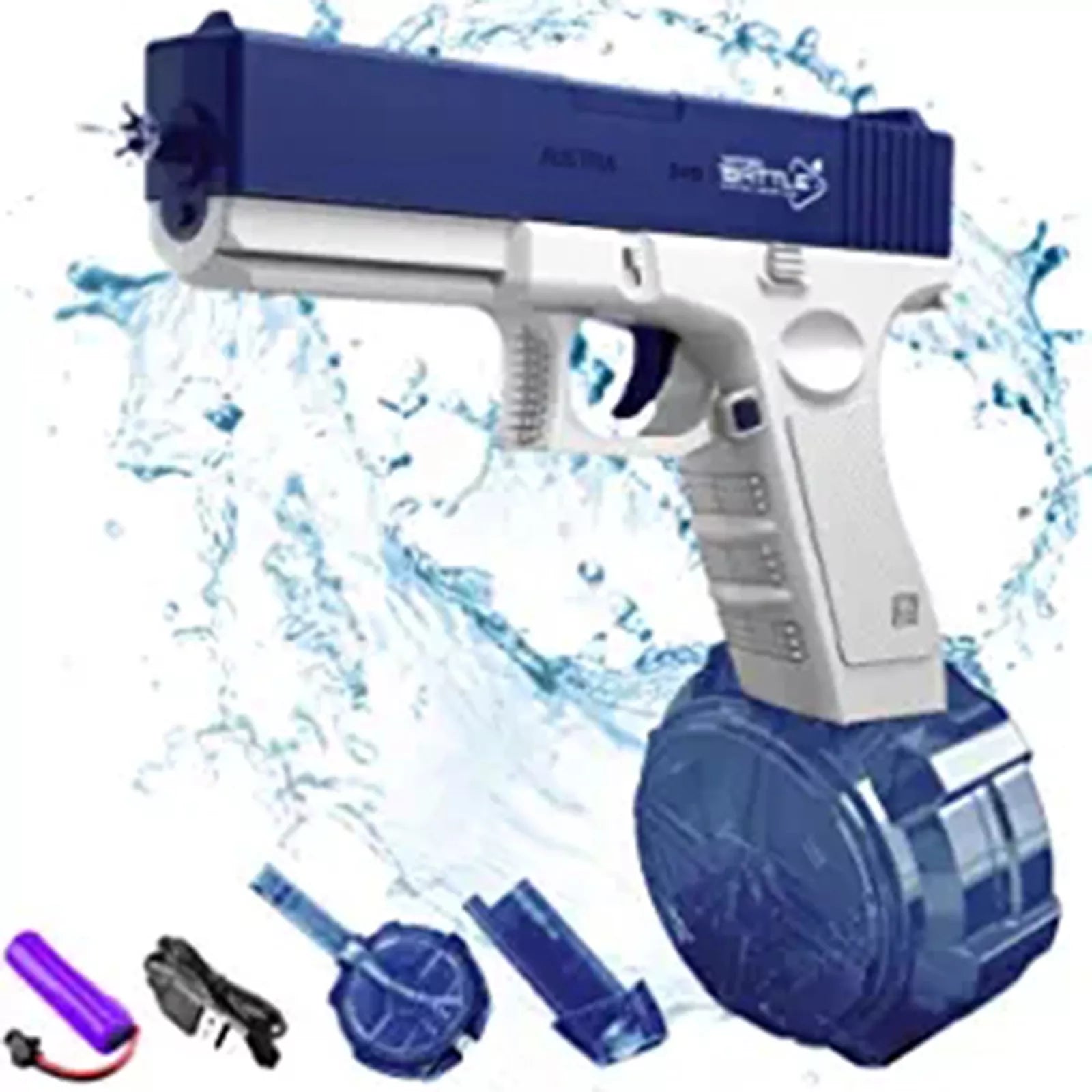 Rechargable High-Pressure Electric Water Gun Automatic & Battery Powered Water Blaster Large Water Storage Water Pistol toy - Homeware Discounts
