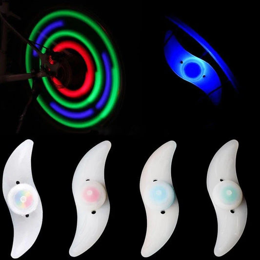 2 Bicycle Cycling Bike Wheel Spoke Wire Tyre Bright LED Flash Light Lamp