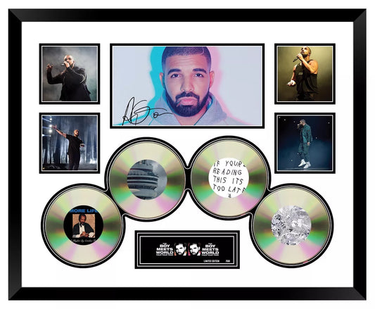 DRAKE THE BOY MEETS WORLD 2017 TOUR Signed Limited Edition Photo Memorabilia Wooden Frame