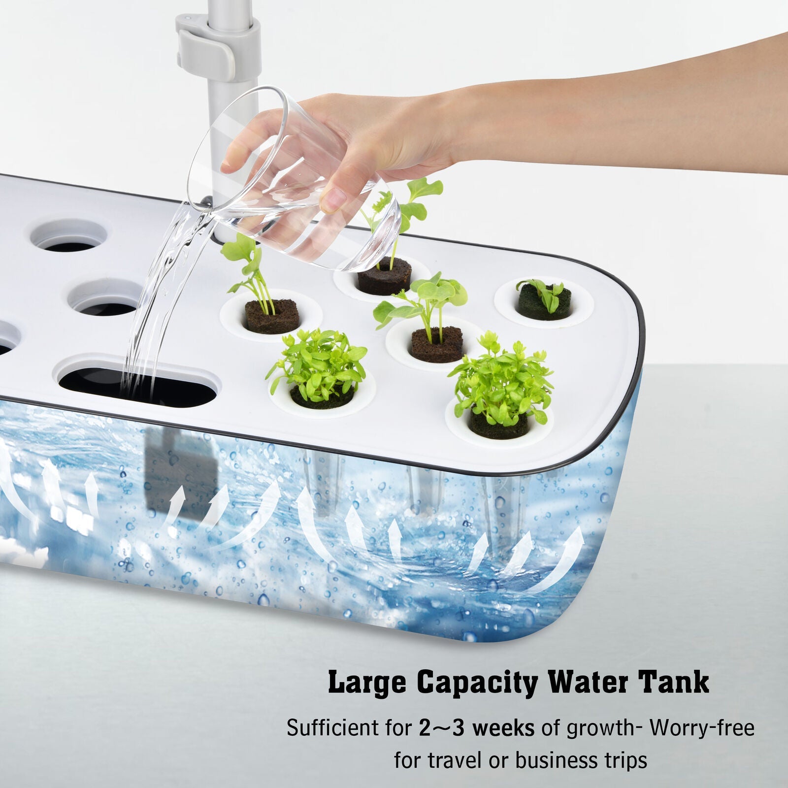 Hydroponics Plant Growing System 12 Pods Indoor Herb Garden Kit Led Grow Light Automatic Germination Kit Garden Planter 4L - Homeware Discounts