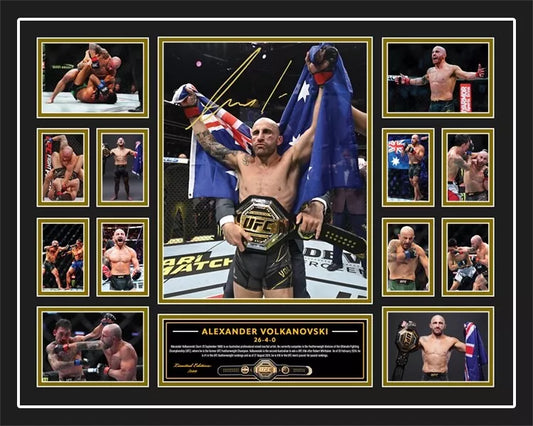 ALEXANDER THE GREAT VOLKANOVSKI UFC Limited Edition Photo Memorabilia Wooden Frame