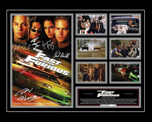 THE FAST AND THE FURIOUS PAUL WALKER Signed Limited Edition Photo Memorabilia Wooden Frame