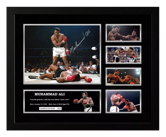 MUHAMMAD ALI RIP Limited Edition Photo Memorabilia Wooden Frame