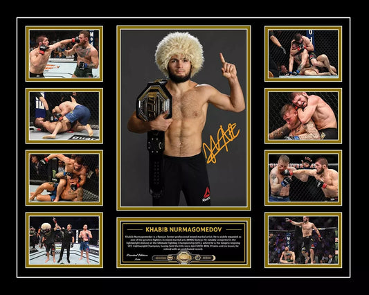 KHABIB NURMAGOMEDOV 29-0 UFC Limited Edition Photo Memorabilia Wooden Frame