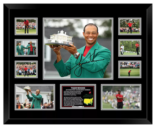 TIGER WOODS 2019 US MASTERS WINNER Limited Edition Photo Memorabilia Wooden Frame
