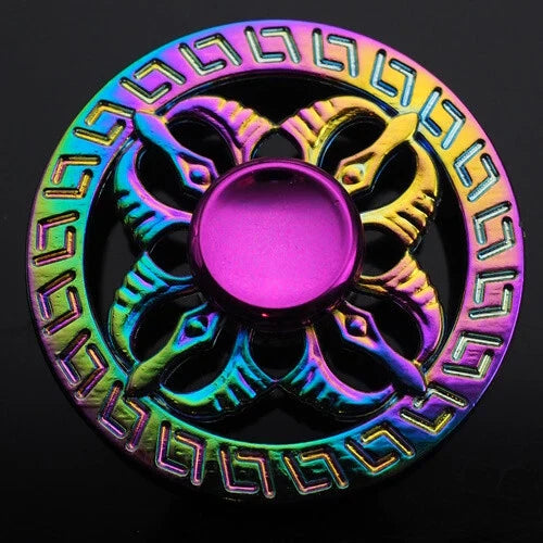 Atlantis Wheel 3D Metal EDC Neon Rainbow Fidget Hand Spinner toy