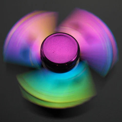 Angel Wings 3D Metal EDC Neon Rainbow Fidget Hand Spinner toy