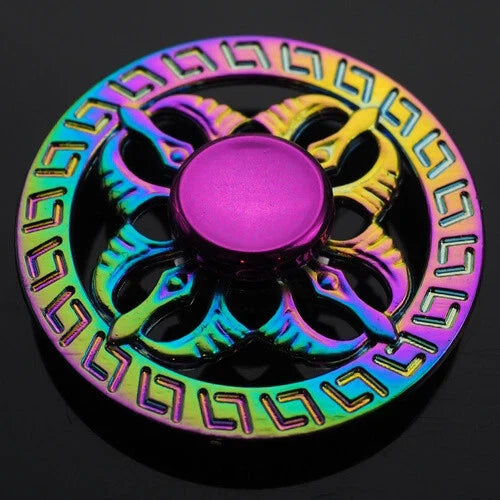 Atlantis Wheel 3D Metal EDC Neon Rainbow Fidget Hand Spinner toy